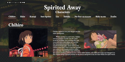 Spirited Away Character Picker